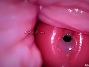 Camera in Vagina, Cervix POV, Tiny Cucked by Giant ‘Couple’, Cum in Condom and Creampie - Full Clip 14/16