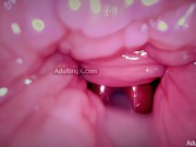 Camera in Vagina, Cervix POV, Tiny Cucked by Giant ‘Couple’, Cum in Condom and Creampie - Full Clip 15/16