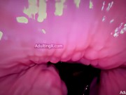 Camera in Vagina, Cervix POV, Tiny Cucked by Giant ‘Couple’, Cum in Condom and Creampie - Full Clip 8/16