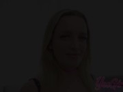 YesGirlz- Horny blonde Charlie Forde plays with herself before milking a hard dick 1/16