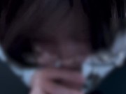 抜いてからも小さくなるまでお掃除フェラをするメガネ女子♡ cum in mouth gokkun 11/16