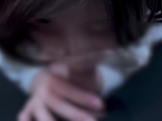 抜いてからも小さくなるまでお掃除フェラをするメガネ女子♡ cum in mouth gokkun 5/16