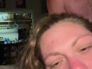 Chubby Wife plays with BIG toys & BWC with SQUIRTING, Face and Mouth Shot- short 16/16