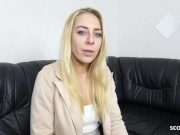 GERMAN SCOUT - Blonde Teen Alexa Swizz with Big Clit Pickup and talk to Casting Fuck 1/16