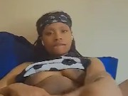 EMO Ebony Masturbates w/ Dildo & Cums