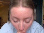 sensual blowjob and swallow