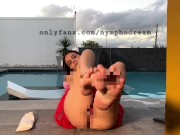 Masturbandome con mi Juguete de Cristal Afuera! VIDEO COMPLETO EN 🩵OF/NYMPHODREAM🩵