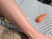 multiorgasm from vegetables of a red-haired slut in nature 15/16