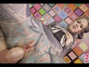 Alternative Cutie in corset Getting fucked by big dick and metal toy - sloppy BJ, SQUIRT 2/16