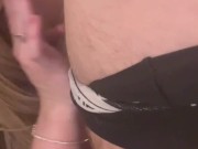 HOT blonde MILF gives Anal-Bj-facesitting-shaking orgasm to her bf! LOUD MOANING & shaking 5/16