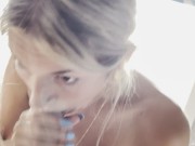 COLLEGE GIRL Gets a HUGE FACIAL In HOTEL ROOM! 15/16