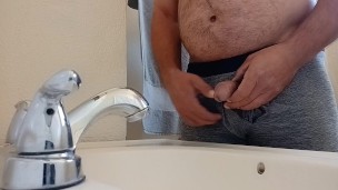 Pee in sink