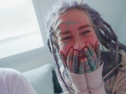 FIRST Double Vaginal Penetration Threesome with Tattooed Women - A POV Casting Experience - FMM 14/16