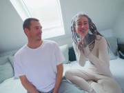 FIRST Double Vaginal Penetration Threesome with Tattooed Women - A POV Casting Experience - FMM 15/16