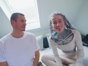 FIRST Double Vaginal Penetration Threesome with Tattooed Women - A POV Casting Experience - FMM 2/16