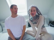 FIRST Double Vaginal Penetration Threesome with Tattooed Women - A POV Casting Experience - FMM 5/16