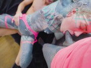 FIRST Double Vaginal Penetration Threesome with Tattooed Women - A POV Casting Experience - FMM 8/16