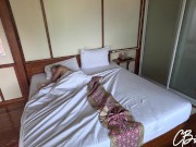 Stepfather and stepdaughter share a bed in a hotel room 3/16