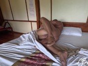 Stepfather and stepdaughter share a bed in a hotel room 8/16