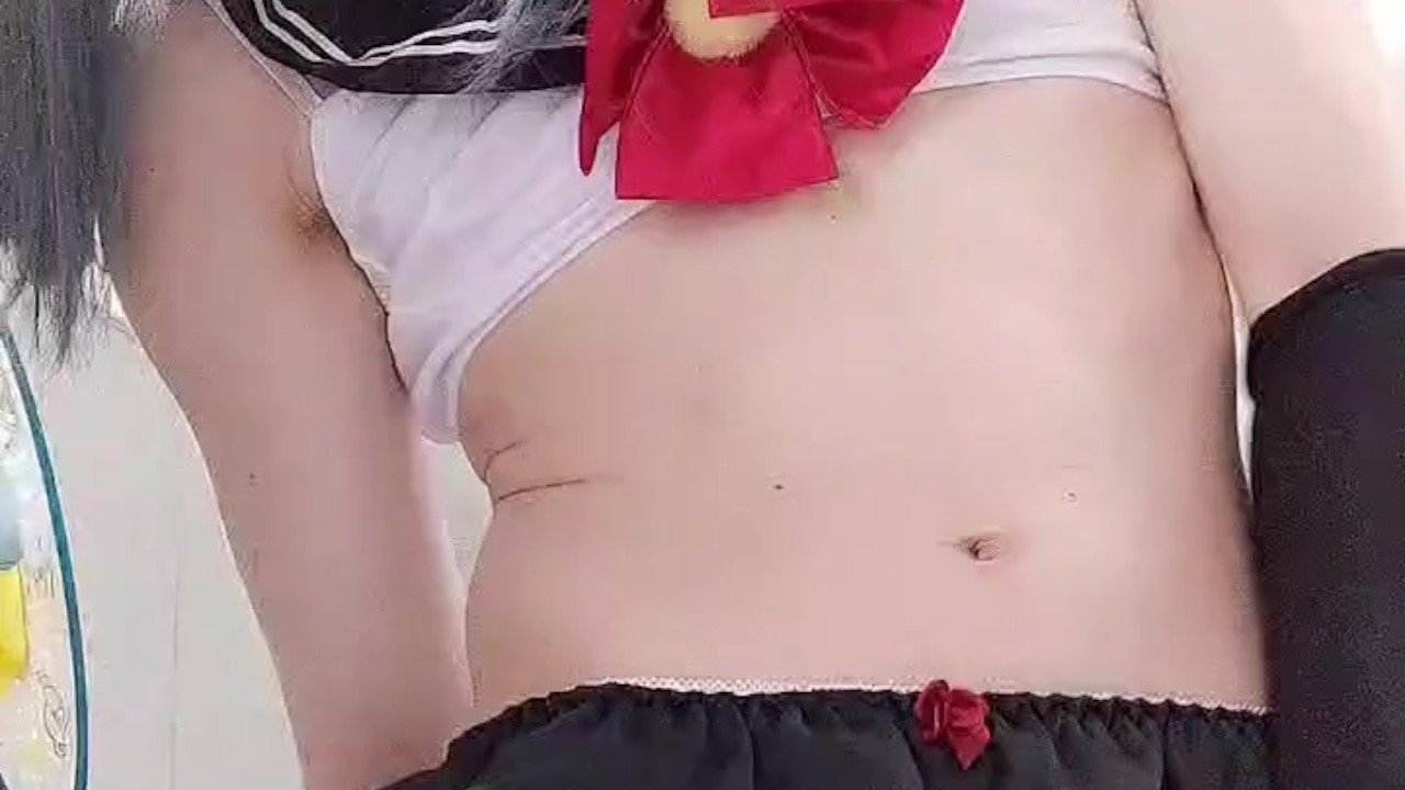 男の娘　えろえろセーラー服　ディルドオナニー - Free Sex Video - RedTube