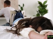 BrattySis Megan Marx asks stepbro, 