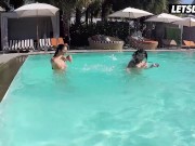 Gina, Karlee Grey and Cindy Starfall Scam Guy Into Hardcore Foursome - LETSDOEIT 2/16