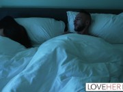 After worshiping Madison's feet, Milan takes out his throbbing cock. Seeing his hard erection, the brunette babe is beyond de 7/16