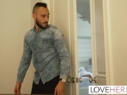 After worshiping Madison's feet, Milan takes out his throbbing cock. Seeing his hard erection, the brunette babe is beyond de 9/16