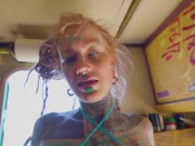 Alternative TATTOOED couple fucks in wild - public outdoor rough fuck, cowgirl ride, deepthroat and facial cumshot 7/16