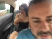 divine schoolgirl changes clothes in the car 1/16