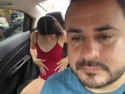 divine schoolgirl changes clothes in the car 16/16