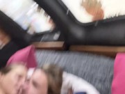 Fucking and Pegging in the Van in Public Parking Lot 6/16