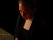 A Sexy MILF Nun is Seduced by Her Priest While She Prays and Worships At The Alter Of His Cock. 2/16