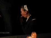 A Sexy MILF Nun is Seduced by Her Priest While She Prays and Worships At The Alter Of His Cock. 6/16