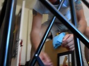 Hunk Jeff Drizzle Got His Cock Throbbing During Foot Play 10/16