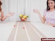 Lesbians playing a nice game of strip dice stripping down quickly 4/16