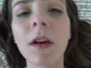 Sweet and innocent Serena Hill strokes cock with feet and takes a deep creampie 12/16