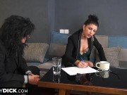 A job interview with a hot milf and a sexy blonde assistant 8/16