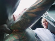 Rough Anal Fuck and A Cumshot for Hot Car Wash with Tattooed Woman - Naughty Outdoors Adventure 12/16