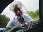 Rough Anal Fuck and A Cumshot for Hot Car Wash with Tattooed Woman - Naughty Outdoors Adventure 16/16
