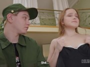 HUNT4K. a cadet's girlfriend gets fucked in front of him. Hot sex with Nicole Murkovski 3/16