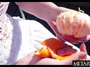 Sexy blonde explores her beautiful body with eager fingers 3/16