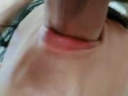 Hot wife choking on my cock