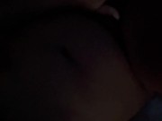 Teen bouncing big ass titties and rubbing pussy