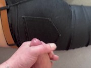 he comes to ask me for a blowjob again and he cums on my jeans 15/16