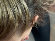 he comes to ask me for a blowjob again and he cums on my jeans 6/16