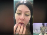 MISTRESS CONTROLS HER SLAVE ONLINE VIA VIDEO CALL