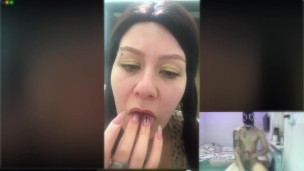 MISTRESS CONTROLS HER SLAVE ONLINE VIA VIDEO CALL