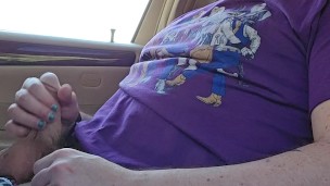 Amatuer guy's quick car cum session