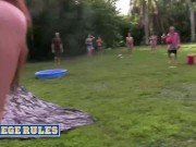 COLLEGE RULES - Wild College Students Play An Outdoorsy Game Of Kickball Naked And Wet 3/16
